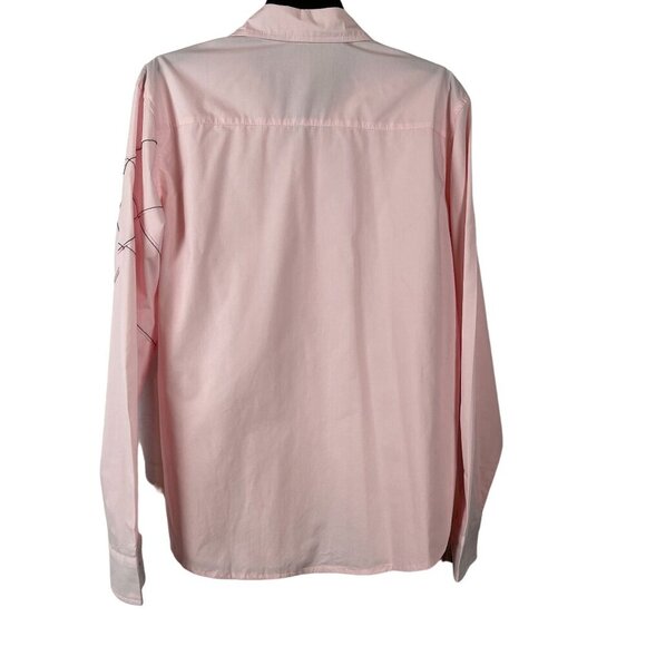 Jeansian Men Button-Up Pink Long-Sleeve Shirt Size L - Picture 2 of 6